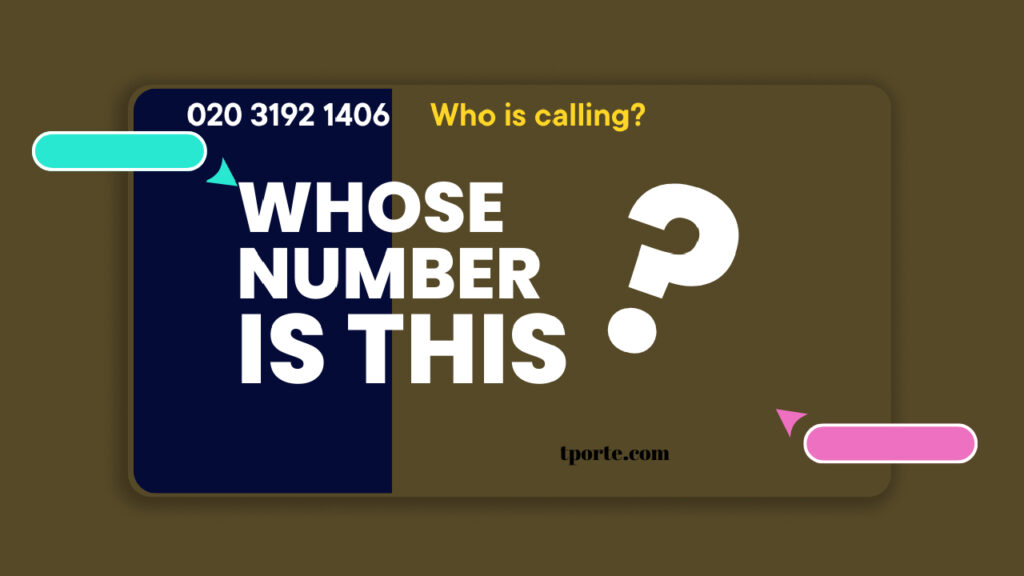 020 3192 1406 whose number is this?