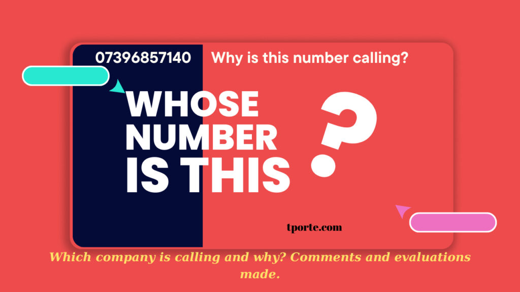 Is the phone number 07396857140 a call?